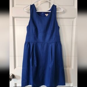 J. Crew Festival Blue Sleeveless "Allie" Dress